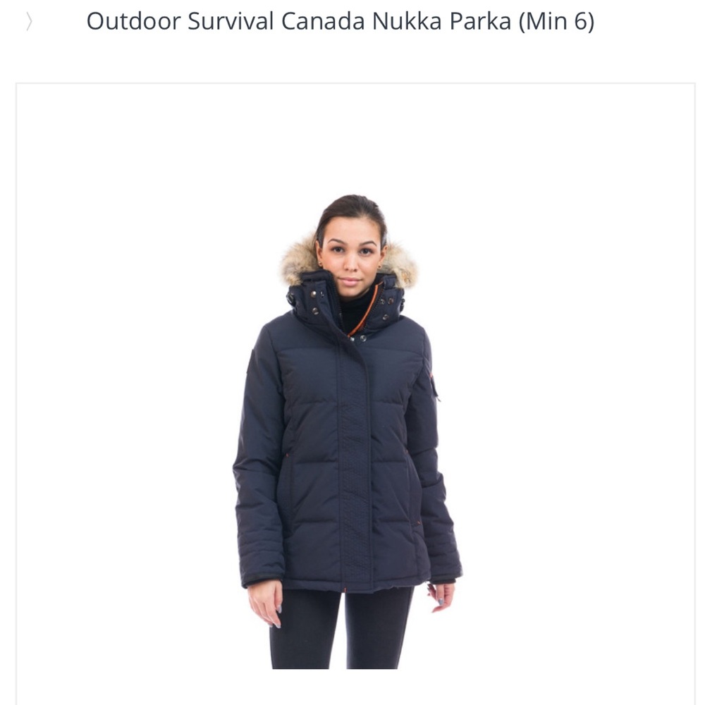 Outdoor Survival Guide Nukka Parka - Entrax 800 (Dark Blue with Orange details)